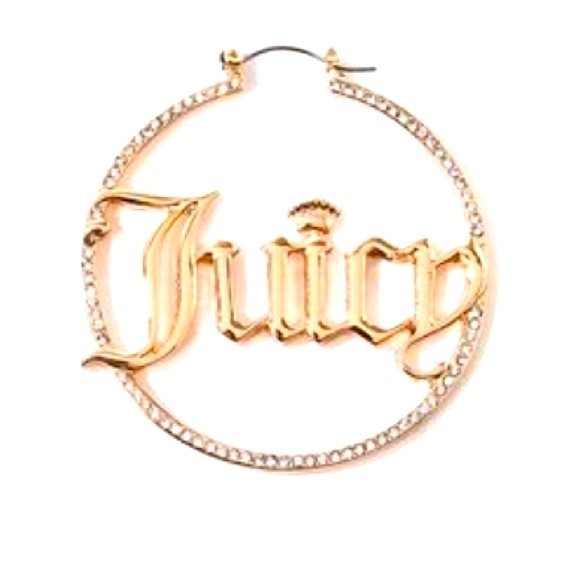 Juicy Couture Logo Hoop Earrings - Picture 2 of 8